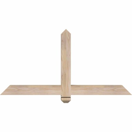 Ekena Millwork Eugene Smooth Timber Gable Bracket, Douglas Fir, 48"W x 24"H x 3 1/2"D x 3 1/2"F, 12/12 Pitch GBW048X24X0404EUG00SDF